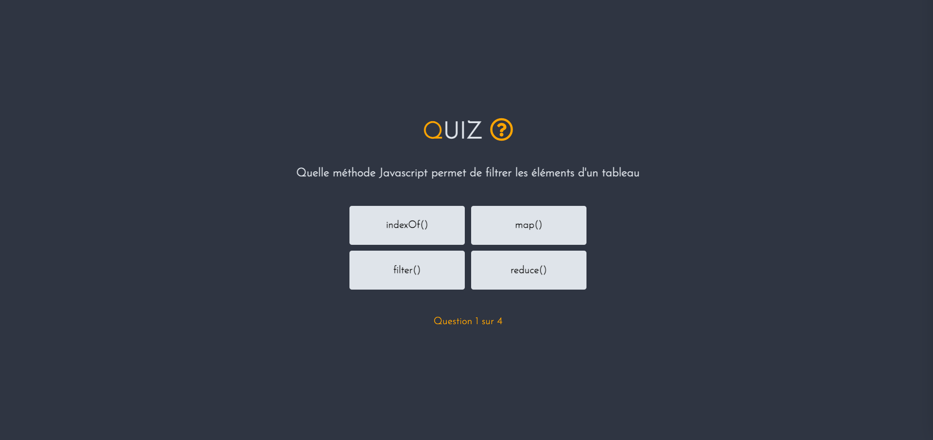 Aperçu de Quiz App